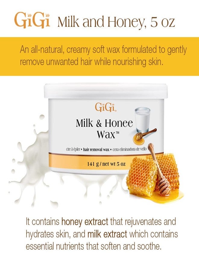GiGi Honee Wax for Hair Removal, Mini Milk & Honey Wax - Effective Hair Removal Waxing for Smooth Skin, 5 oz - Image 2